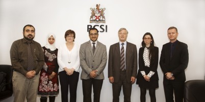 Pictured (l-r) Dr Nabeel Mansi, ACFP Higher Surgical Trainee; Dr Ameera Balhareth, ACFP Higher Surgical Trainee; Mrs Brenda Farrell, Development Executive for International programmes RCSI; Dr Mohammed Tahtouh, ACFP Higher Surgical Trainee; Professor Oscar Traynor, Professor of Postgraduate Surgical Education RCSI; Ms Aina Artola, Marketing Coordinator Surgical Affairs RCSI; and Mr Paul Nolan, Associate Director for International Programmes RCSI. In conjunction with King Fahad Specialist Hospital – Damman (KFSH-D) in the Kingdom of Saudi Arabia, RCSI launched the Academic and Clinical Fellowship Programme (ACFP) in July 2013.  An end of year event was held recently to mark the successfully completion of this inaugural programme.