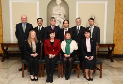 Pictured (l-r) is Prof. William Hall, Atlantic Philanthropies; Mr. Tran Nam Binh, Peapros Consulting, Vietnam; Prof. Nguyen Duc Hinh, President, Hanoi Medical University; Prof. Luu Ngoc Hoat, Vice President, Hanoi Medical University; Prof. Ciaran O’Boyle, Institute of Leadership, RCSI; Fiona Walsh, RCSI Enterprises; Dr Nguyen Thanh Minh, Deputy Director General of Vietnam International Education Development, Vietnam Government; Ms. Tran Phuong Mai; Enterprise Ireland, Vietnam; Dr Bui My Hanh, Director, Center for Development of Curriculum and Human Resource in Health. On Friday 20th March, RCSI hosted a visit by a delegation from Vietnam. The delegation comprised of a senior representative from the Vietnamese government and the leadership team from Hanoi Medical University (HMU). The goal of the visit was to establish further collaborations between RCSI, HMU and Vietnam in health sciences education and training. HMU is the oldest university in Vietnam and it is located in Hanoi, the capital of Vietnam. HMU’s medical programme is the most prestigious medical programme in Vietnam. 