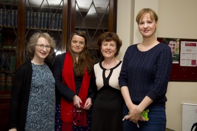 Pictured (l-r) is the group from the RCSI School of Postgraduate Studies: Prof Niamh Moran, Head of the School; Jenni Hynes; Dr Helen McVeigh; and Justina Senkus who were photographed at Helen’s leaving reception on 5th November. Helen leaves RCSI after 11 years of service. Best of luck for the future, Helen.