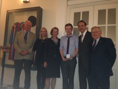 Pictured (l-r) is Mr Eamon Fennessy, Prof Leonie Young (Surgery), Prof Alice Stanton (MCT), Anthony Sharkey (Medical Student), Prof Arnold Hill (Surgery and School of Medicine) and Mr Brian Hogan at the SSC Fennessy Hogan Awards.  The winner of the silver medal and €1,000 bursary sponsored by the Beaumont Trust was Anthony Sharkey (centre – blue shirt) for work he undertook with Dr Gary Duffy (Anatomy).  Congratulations to Anthony.