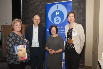 Louise Keating, Lecturer at the School of Physiotherapy, RCSI was an invited speaker at the recent Irish Pain Society Conference and presented on the topic "Cervical Radiculopathy – A Review of current evidence to guide Primary Care practice". Pictured (l-r) are Joanne O’Brien, IPS Secretary; Professor David Bennett, Professor of Neurology & Neurobiology, Oxford University; Revd. Professor Michelle Briggs, Professor of Nursing, Leeds Beckett University; and Louise Keating, Lecturer, School of Physiotherapy, RCSI