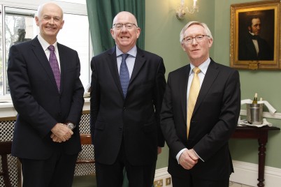 Pictured (l-r) is Professor Cathal Kelly, CEO/Registrar, RCSI; Mr Charlie Flanagan, Minister for Foreign Affairs &amp; Trade; and Mr Declan Magee, RCSI President. Minister Flanagan visited the College on Wednesday 4th of February