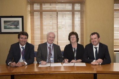 Pictured at the signing of the partnership agreement between RCSI's School of Pharmacy and Our Lady's Children's Hospital, Crumlin (OLCHC) are (l-r) Michael Fitzpatrick, Chief Pharmacist, OLCHC; Lorcan Birthistle, CEO, OLCHC; Professor Hannah McGee, Dean of the Faculty of Medicine and Health Sciences, RCSI; and Professor Paul Gallagher, Head of the School of Pharmacy, RCSI. This new mutually beneficial collaboration with RCSI School of Pharmacy will facilitate access to innovative educational initiatives at RCSI, enabling the exploration of novel training programmes tailored specifically to the needs of the hospital pharmacy department staff and enabling the development of a mutually agreed, mutually beneficial translational research strategy in paediatrics. This new mutually beneficial collaboration with RCSI School of Pharmacy will facilitate access to innovative educational initiatives at RCSI, enabling the exploration of novel training programmes tailored specifically to the needs of the hospital pharmacy department staff and enabling the development of a mutually agreed, mutually beneficial translational research strategy in paediatrics.