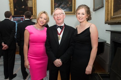 Pictured (l-r) at the reception of annual June Conferring Dinner is Chelsea Garcia, Class of 2015; Mr Declan Magee, President of RCSI and Emer Flannery, Class of 2015.