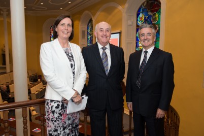 Pictured (l-r) are Sibeal Carolan, Lecturer and Programme Director, RCSI Institute of Leadership; Justice Peter Kelly who delivered the 'Lessons in Leadership' Lecture; and Professor Ciaran O'Boyle, Director, RCSI Institute of Leadership