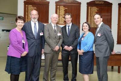 Pictured at an information evening on the RCSI/Beaumont Hospital Physician Associate pilot project is Dr Pauline Joyce, Academic Co-Ordinator; Prof David Kuhns, Director of RCSI PA programme; Prof Jim Parle, Professor of Primary Care & Assistant in General Practice, University of Birmingham; Mr Dominic Nielsen, Consultant Orthopaedic Surgeon at St George's Hospital, London; Ms Kate Straughton, Physician Associate, UK, Prof Arnold Hill, RCSI Head of the School of Medicine and Consultant Surgeon, Beaumont Hospital. RCSI is currently recruiting for its first intake of students for the launch of Ireland’s first Postgraduate Diploma in PA studies to begin in January. For further information visit www.rcsi.ie/PA 