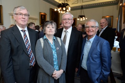 Pictured (l-r) are co-authors of ‘Irish Doctors in the First World War’ Mr Pat Casey, Mr Joe Duignan (retired surgeon and former RCSI Council Member) and Mr Kevin Cullen with Mary O’Doherty, Assistant Librarian, Special Collections, RCSI, (second from left), pictured at the book’s launch in RCSI