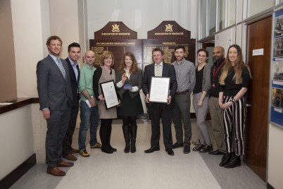 Pictured is the RCSI Tissue Engineering Research Group (TERG) who all won awards at the 2016 RCSI Research Day. RCSI’s annual Research Day took place on Thursday 24th February at the College on St Stephen’s Green. This in-house event gives RCSI scientists the opportunity to present their most recent research findings and showcase the innovative research being carried out at RCSI.