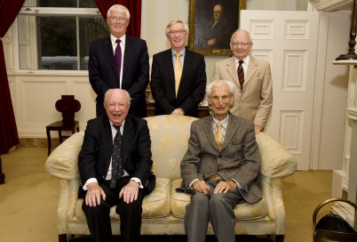 Pictured is the current President and past Presidents of RCSI in the Office of the President ahead of a lunch on 15th October 2014. They are (back row l-r) Prof Patrick Broe, Immediate Past President of RCSI 2012-2014; Mr Declan J. Magee,  current RCSI President 2014-2016; Professor Niall O’Higgins, RCSI President 2004-2006; (seated l-r) is Professor Barry O’Donnell; RCSI President 1998-2000; and Mr. William Hederman, RCSI President 1990-1992.