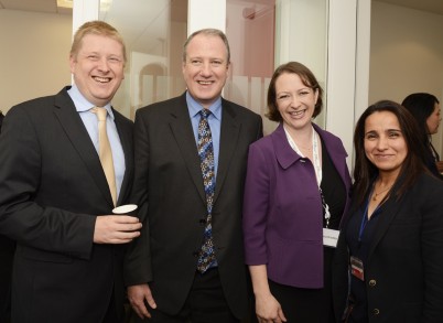 Pictured (l-r) is Barry Holmes (Director of Human Resources), Enda Kyne (Director of IT and Transformation), Catriona Bradley (Executive Director, IIoP), Shahla Sabetnia (Senior Project Manager, IT). The Irish Institute of Pharmacy (IIoP) hosted this coffee morning on 7th October, for RCSI staff so they could learn what the IIoP does and about the people who are working at the institute. The coffee morning was attended by 45 RCSI staff.  