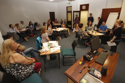 Pictured is the group of teachers who are taking part in the 2014 ‘Come to Your Senses’ course this week at RCSI. Today the teachers witnessed 'Science in Action'!