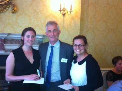 Pictured (far left) at the annual meeting of the Biomedical Sciences Section of the Royal Academy of Medicine in Ireland, held in UCD on June 19th is Sinead Quinn (Molecular Medicine) who was joint winner of the Donnegan Medal. She was presented with the prize from the President of the Biomedical Sciences Section, Professor Aidan Bradford (RCSI Department of Physiology and Medical Physics) also pictured. This was an extremely competitive, all-Ireland competition open to first-time presenters of an oral communication at a scientific meeting and there were 15 entrants.