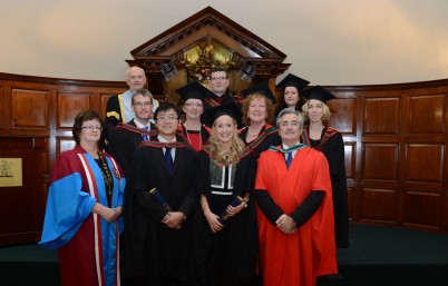 Pictured (l-r) are (back row) Professor Cathal Kelly, CEO with Hugh Carroll, Anne Weadick, (middle row) Dr Jim O’Neill, Mary Boyd, Dr Zena Morre, Dr Kitty OConnor, (front row) Professor Hannah McGee, Dean, Dr Tommy Kyaw Tun, Fiona Daly and Professor Ciaran O’Boyle, Director of the Institute of Leadership.