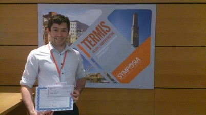 Pictured is Alan Ryan, PhD student in TERG, who won best poster piize at the Termis EU 2014 Congress held in Genova from 10–14 June for his poster titled ‘A Biomimetic Tissue Engineered Vascular Graft Fabricated From Collagen and Elastin’. Alan has also been awarded the prestigious IET Postgraduate Scholarship for an Outstanding Researcher and will be presented with the award at the IET Achievement Awards Ceremony on 19th November 2014. Further details on the award are available here: http://www.theiet.org/membership/awards/index.cfm 