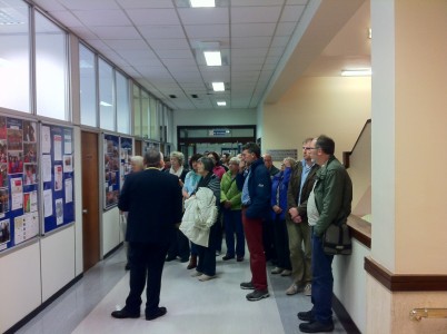 Pictured is Frank Donegan (Head Porter, RCSI) leading a tour of the College  as part of the Open House Dublin festival. Over 240 members of the public visited RCSI over the weekend of 18th and 19th October. 