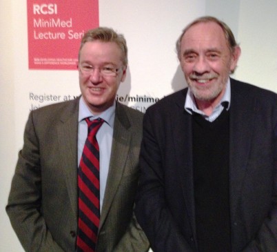 Pictured (l-r) is Professor David Williams, Consultant in Stroke Medicine, Beaumont Hospital; and Professor Michael Walsh, Head of Department of Otolaryngology, RCSI. Both were the first speakers of the 2013/14 MiniMed series at RCSI on Wednesday 30th October. Prof Williams lectured on Stroke and was followed by Prof Walsh on Nose bleeds. 