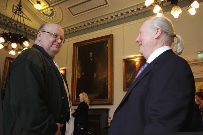 Pictured (l-r) is Juhani Kyyrö and Professor Brendan Kavanagh (Biology) at the launch of the book ‘The Birds of Dilmun’ at the College on Friday 23rd of January. Prof Kavanagh wrote this book, a fascinating account of the 330 bird species recorded in Bahrain over the past decade. Juhani has photographed each profiled bird for the publication.