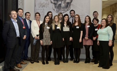 Pictured is the team from the RCSI School of Pharmacy who participated in the Pharmacy Brown Bag event at the College on 26th March. They are Frank Moriarty, William Whyte, Anne Marie Blake, Dr Ben Ryan, Anne Teresa Morgan, John Hayden, Patricia Cummins, Dr Judith Strawbridge, with Professor Paul Gallagher, Dr Fiona O’Brien, Matthew Lynch and Michelle Flood. The team gave consultations free of charge to members of the public on the night. This was part of the final RCSI MiniMed lectures of the 2013/14 series. The pharmacy Brown Bag medicines review ran in tangent to two pharmacy lectures. Michelle Flood, lecturer in Pharmacy, RCSI; co-ordinated the Brown Bag event while the night’s lectures were by Professor Paul Gallagher, Head of the School of Pharmacy, RCSI and Matthew Lynch, lecturer in Pharmacy, RCSI.